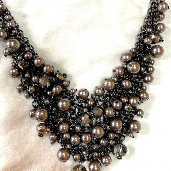 Bead and chain waterfall necklace - Picture 3 of 5